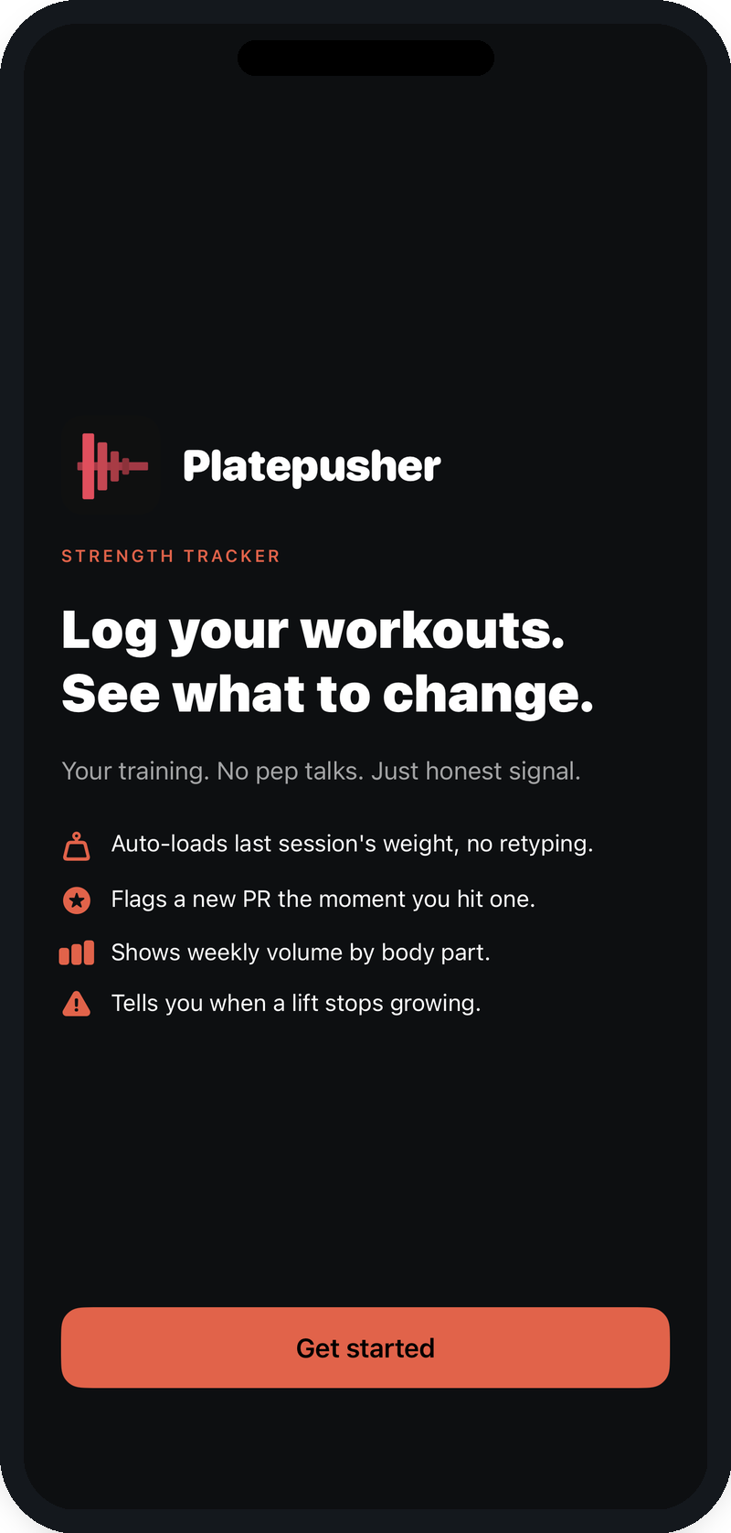 Platepusher on iPhone